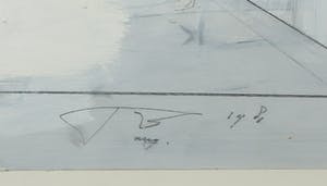 Niet of onleesbaar gesigneerd - Gemengde techniek op karton, Geometrische vormen in ruimte - Ingelijst kopen? Bied vanaf 1!