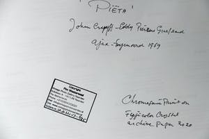 Pim Westerweel - 'Piëta' - Johan Cruyff en Eddy Pieters Graafland 1969 Ajax-Fyenoord kopen? Bied vanaf 109!