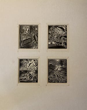 Frans Masereel - 4x2 houtsneden uit “die idee” kopen? Bied vanaf 50!