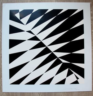 Peter Struycken - zeefdruk: geometrische compositie - 1966 kopen? Bied vanaf 249!