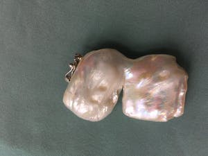 1e gehalte Zilver - hanger met witte barok vorm cultivé zoetwaterparel kopen? Bied vanaf 15!