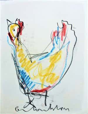 Anton Heyboer - De oervogel . verkocht voor € 200!