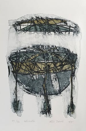 Wim Zurne - Mooie kleurenets - Gesigneerd - 23/30 - 1992 - 'Relikwie' kopen? Bied vanaf 55!