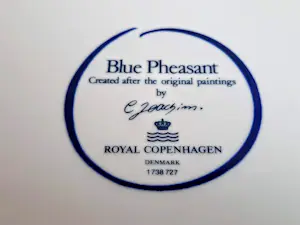 Royal Copenhagen - Porzellan Sammelteller Blauer Fasan (Blue Pheasant ) Design Ch. J. Petersen kopen? Bied vanaf 100!