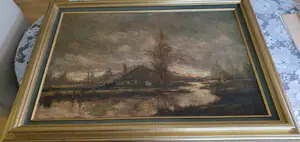 Niet of onleesbaar gesigneerd - Boerderij aan waterloop kaufen? Bieten Sie von 1!