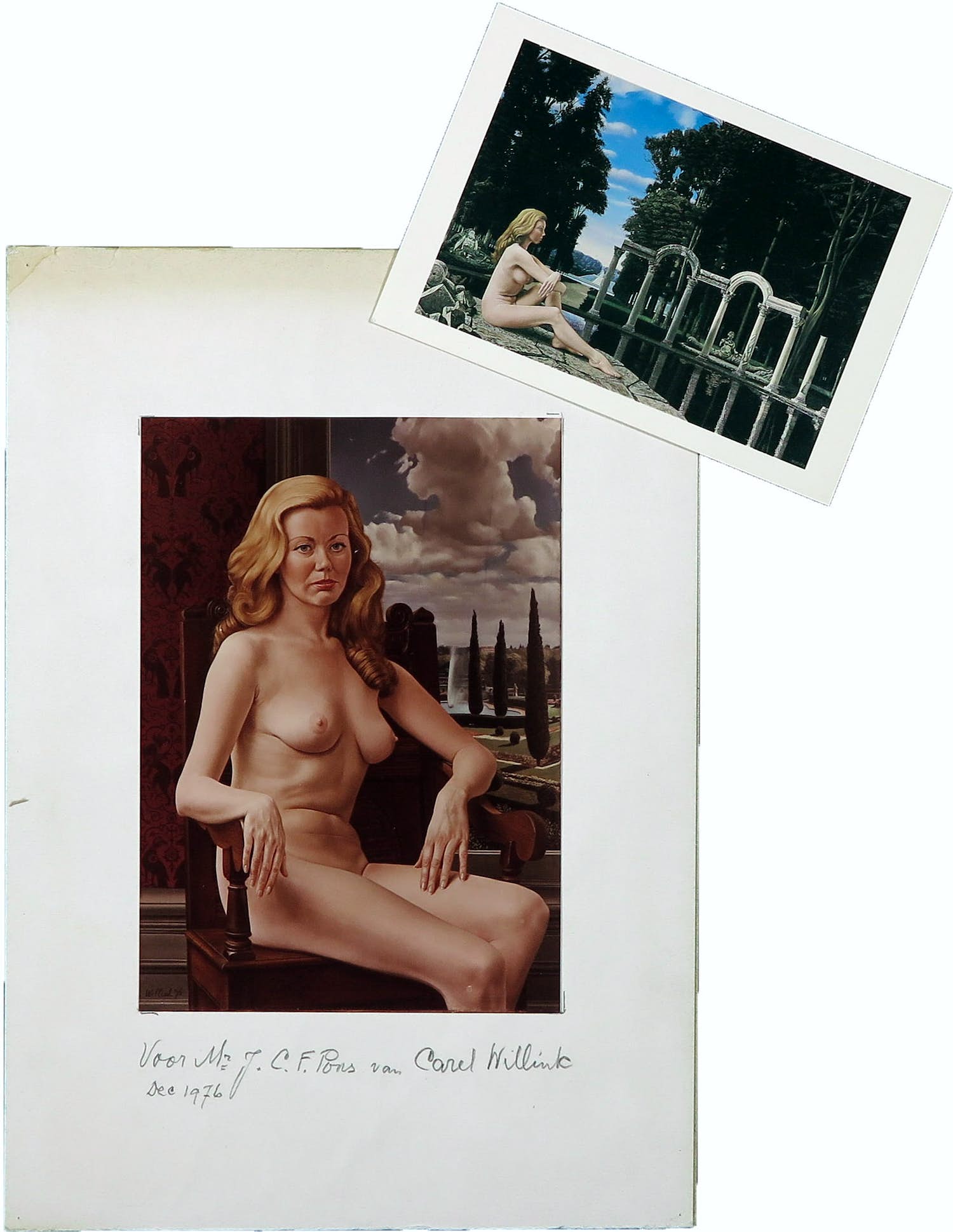 Carel Willink - Lot van een foto en kaart met persoonlijke berichten kopen? Bied vanaf 1!