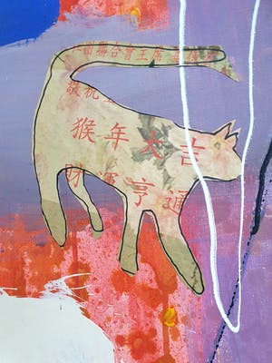 Dominique Chan - Acryl en collage op doek (Groot) kopen? Bied vanaf 365!