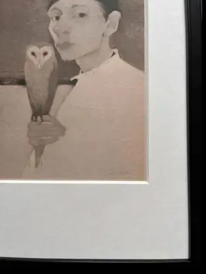 Jan Mankes - Originele Heliogravure Zelfportret met Uil 1923 kopen? Bied vanaf 195!