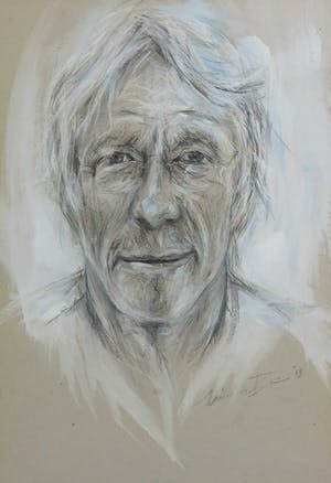 Wim de Bruin - Gemengde techniek op karton, Freek de Jonge kopen? Bied vanaf 1!