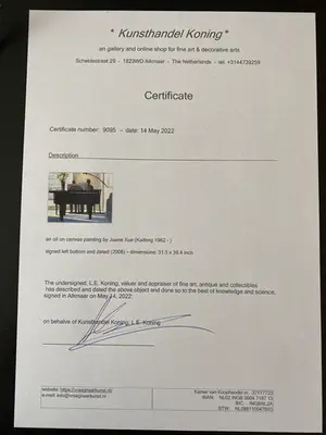 Juane Xue - schilderij - 2008 - 'Aan de Piano' kopen? Bied vanaf 400!