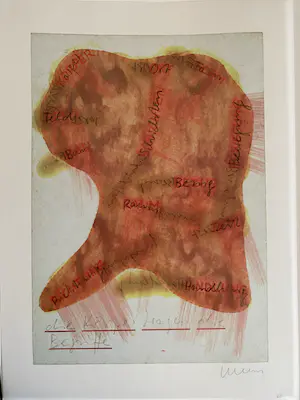 Franz Erhard Walther - "Feld entwickelt Sprache", Mappe mit 6 Offsetdrucken auf Transparentpapier kopen? Bied vanaf 545!