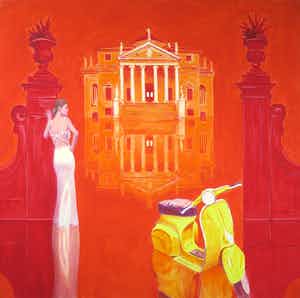 Marco Kooiman - Acryl op doek, La malcontenta (Groot) verkocht voor € 150!