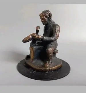 Brons (Onbekend) - Mooi bronzen beeld van een schoenmaker. kopen? Bied vanaf 35!