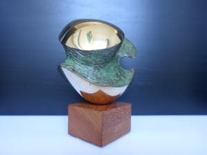 Brons (Onbekend) - Zeer mooie abstracte sculptuur in gepolijst brons. kopen? Bied vanaf 125!