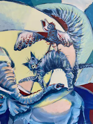 Ellen Dubach - Olifanten vogel kat en artieste kopen? Bied vanaf 1!