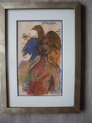 Corneille - Zeefdruk. Titel, "La Femme et l'oiseau de Maastricht" kopen? Bied vanaf 150!