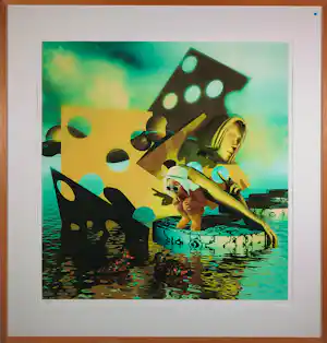 Arturo - Zeefdruk, Open Sculpture - Ingelijst verkocht voor € 50!