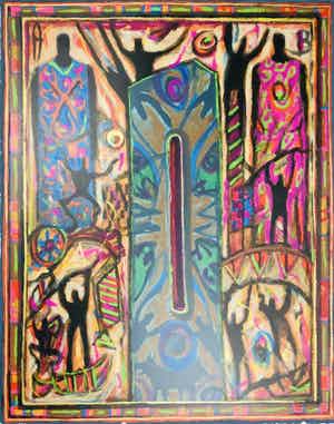 Eric Toebosch - zonder titel (groot) verkocht voor € 110!