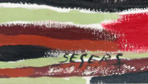 Kees Segers - Acryl op doek, Zonder titel - Ingelijst (Zeer groot!) kopen? Bied vanaf 200!