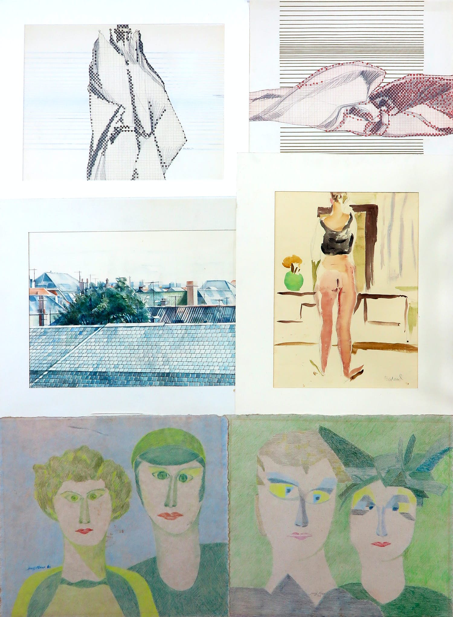 Jenny Fleur - en anderen - Lot van 6 werken kopen? Bied vanaf 1!