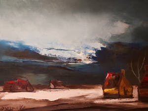 Paul Permeke - landschap met boerderijen kopen? Bied vanaf 695!