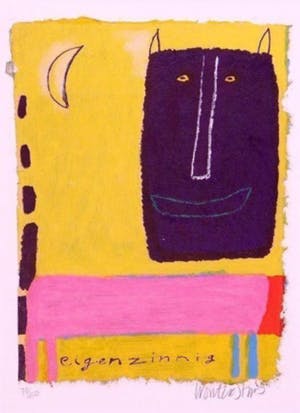 Wouter Stips - Kleurenzeefdruk EIGENZINNIG Handgesigneerd kopen? Bied vanaf 125!