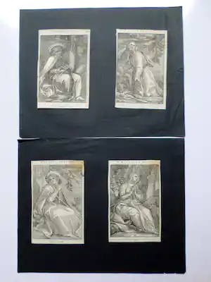 Abraham Bloemaert - 4 Houtsnedes naar A. Bloemaert door Christoffel van Sichem (II) verkocht voor € 1!