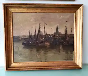 Wilhelm Hambuchen - Schepen in de haven vendu pour 320€ !