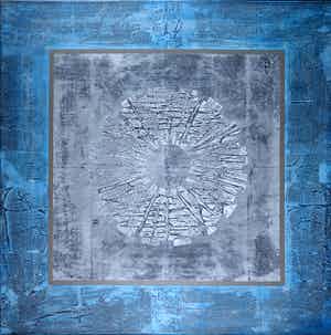 Jan Bollaert - Gemengde techniek op doek, Industrieel fossiel (Zeer Groot) verkocht voor € 1!