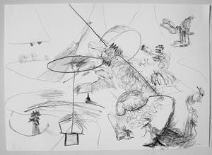 Paul Louis Van Den Bergh - Potlood en grafiet op papier - "Rechts" - Handgesigneerd - 2011 kopen? Bied vanaf 50!