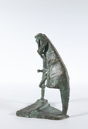 Ad M. Jenner - Brons, Man op brug kopen? Bied vanaf 150!