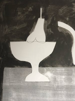 Klaas Gubbels - litho ‘zonder titel - ingelijst - 1989 kopen? Bied vanaf 525!