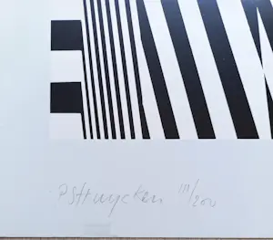 Peter Struycken - zeefdruk: geometrisch abstract (1966) kopen? Bied vanaf 250!