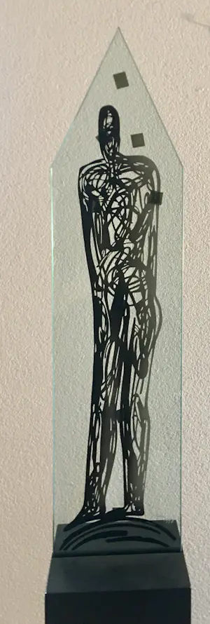 Hans Wap - Beeld glas/staal - 1998 - gesigneerd - oplage 15 ex. kopen? Bied vanaf 100!