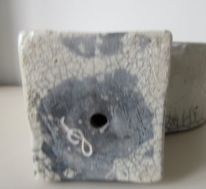 Niet of onleesbaar gesigneerd - XL Raku Keramische Dubbele Kandelaar met Brutalistische decoratie kopen? Bied vanaf 1!