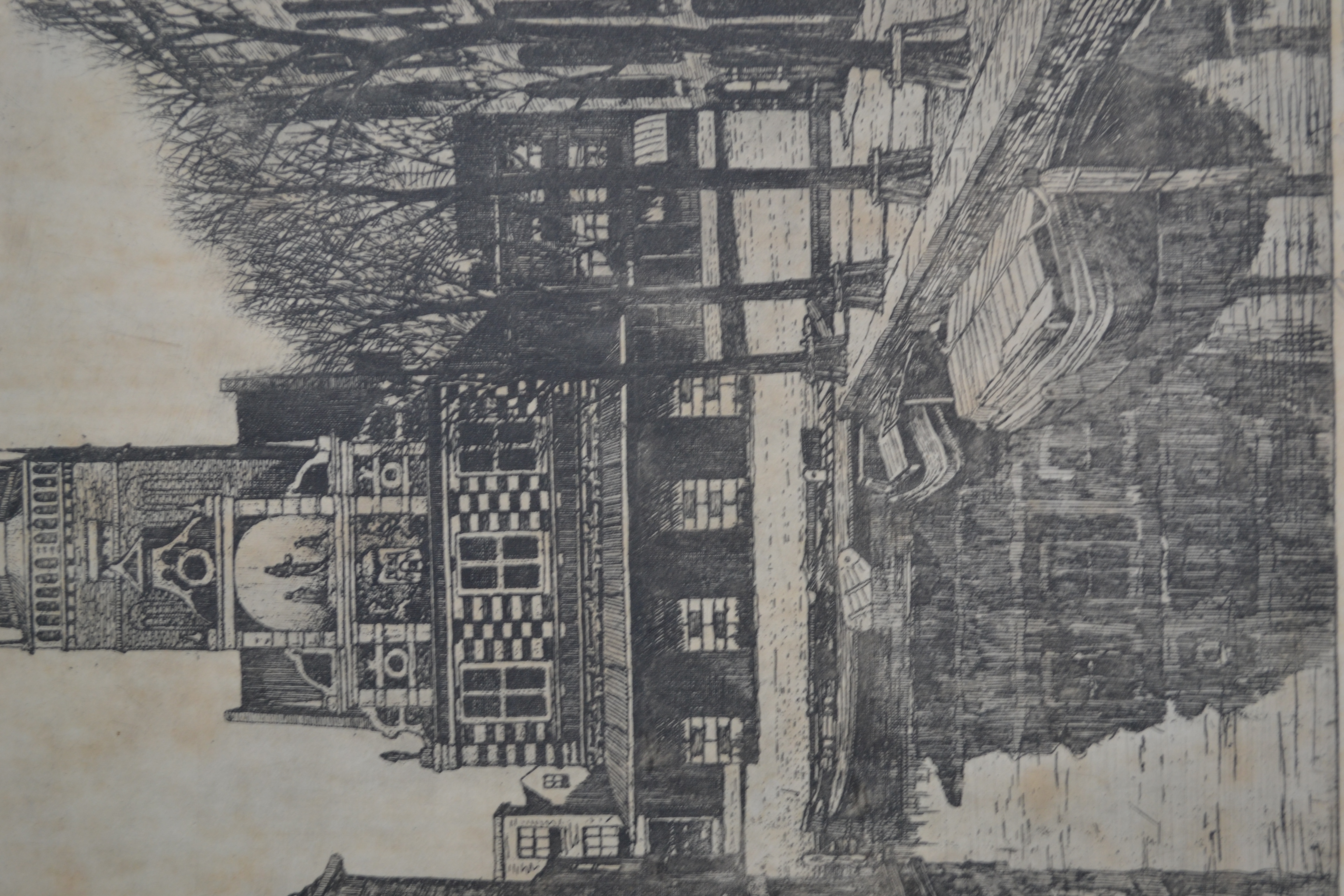 Marius Johannes Janssen - Ets - Waag in Alkmaar - Handgesigneerd kopen? Bied vanaf 1!