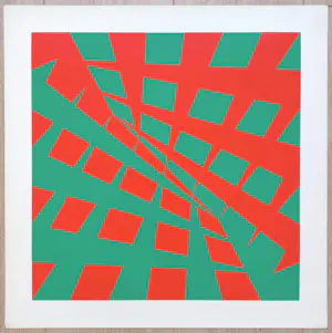 Peter Struycken - zeefdruk: geometrisch abstract (1966) kopen? Bied vanaf 250!