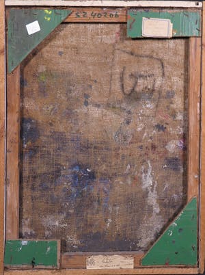 Johannes Veneman - Olieverf en zand op doek, Schelp - Ingelijst kopen? Bied vanaf 1!