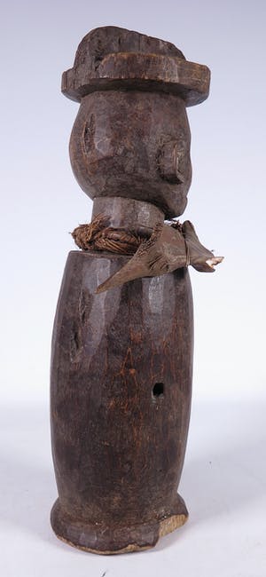 Yoruba - Bijzondere spleettrom van de medicijnman met botten kopen? Bied vanaf 70!