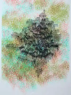Yoshiko Noma - litho: sous les arbres vendu pour 120€ !
