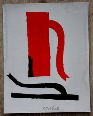 Klaas Gubbels - acryl op papier: Baselitz kopen? Bied vanaf 550!