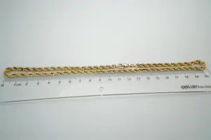 77 - Elegant 14 karaat geel gouden "koord" collier - klein model kopen? Bied vanaf 415!
