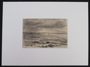 Wim Steijn - Potloodtekening, Zeegezicht kopen? Bied vanaf 1!