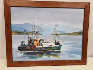 Niet of onleesbaar gesigneerd - Afrikaanse vissersboot kaufen? Bieten Sie von 10!
