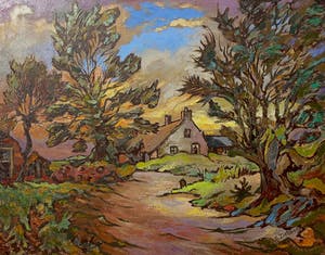 Sebo Detmers - Aan het Damsterdiep, olieverf op doek (best groot, ingelijst) kopen? Bied vanaf 300!