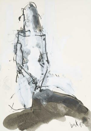 Bert van Zelm - Inkt en gouache op papier, Naakt kopen? Bied vanaf 20!