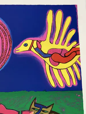 Corneille - Grote litho Zonnevogel, 1994 kopen? Bied vanaf 750!
