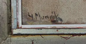 Henk Munnik - Acryl, viltstift en zand op paneel, Zonder titel - Ingelijst kopen? Bied vanaf 150!