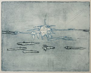 Jan Montyn - Kleurenets, Abstracte compositie - Ingelijst kopen? Bied vanaf 80!