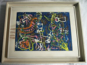 Hans Ittmann - Ingelijst, olieverf op papier , Optie – 47 x 57 cm - ca. 1955-1960 kopen? Bied vanaf 1!